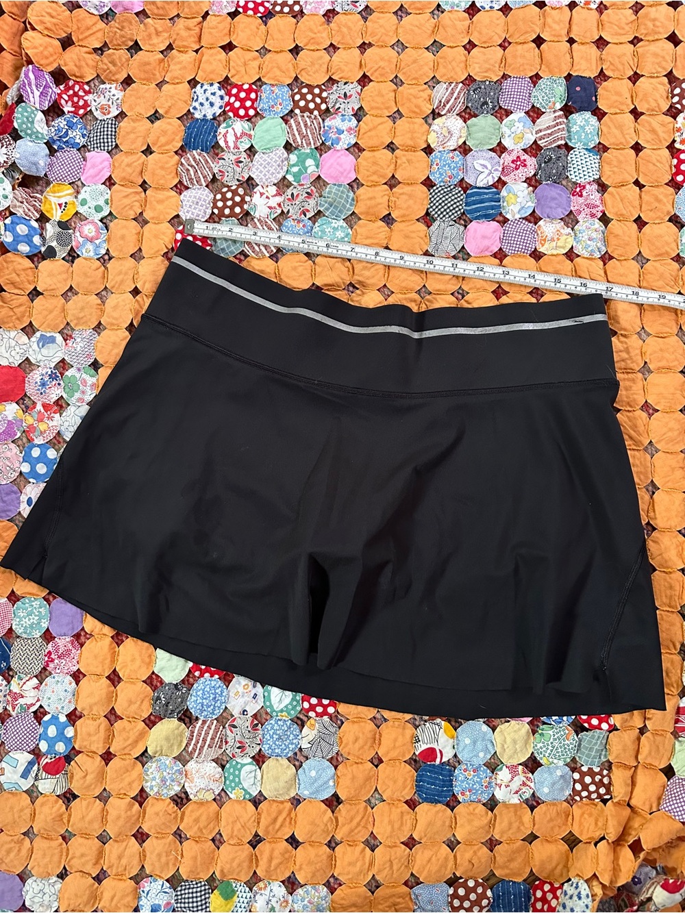Athleta Black Active Skort with Reflective Waist Stripe